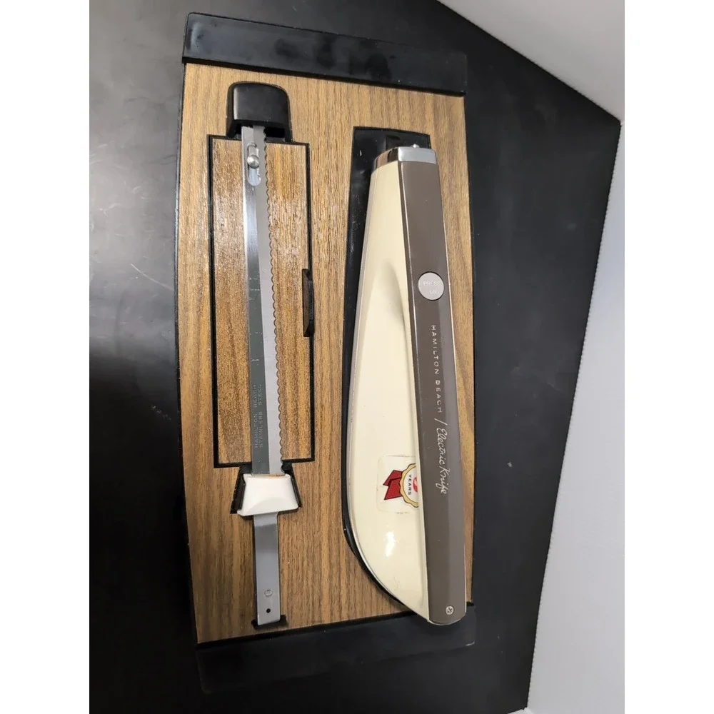 Vintage Hamilton Beach Electric Knife Set Model #270 W/Storage Tray - Works